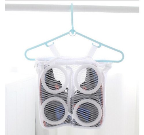 Мішок-чохол для прання взуття в пральній машині з ручкою для сушіння, 28×24×8 см