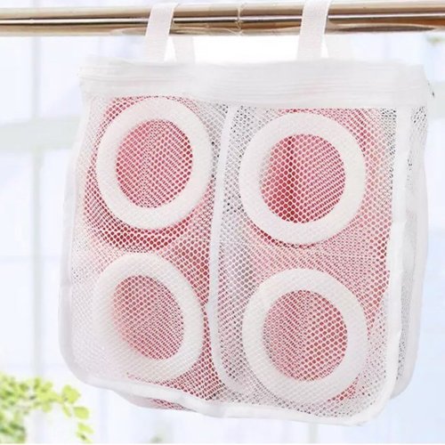 Мішок-чохол для прання взуття в пральній машині з ручкою для сушіння, 28×24×8 см