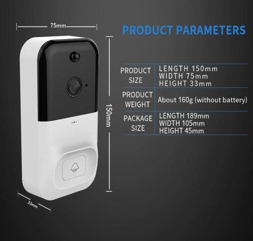 Розумний відеодомофон Smart Doorbell X5 з Wi‑Fi камерою для квартири