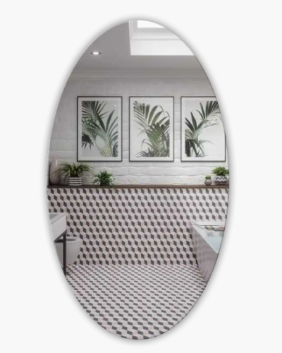 Акрилове самоклейне дзеркало-наклейка на стіну, дзеркальна плівка 27×42 см