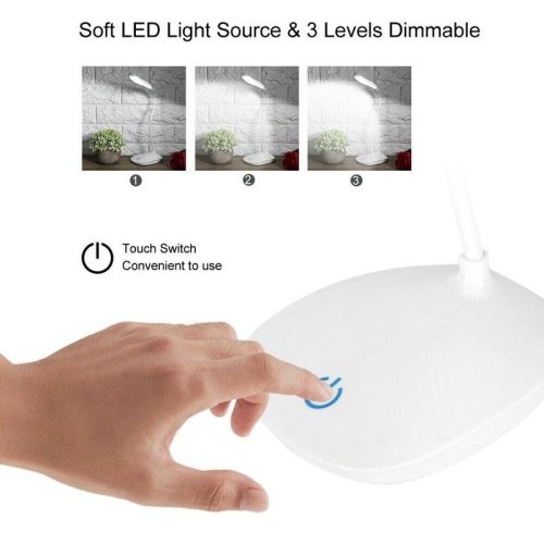 Настільна LED-лампа USB із сенсорним керуванням, 3 режими яскравості