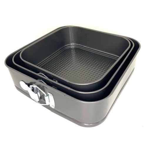 Набір квадратних форм для випікання UNIQUE UN-1704, 3 шт., 22/24/26 см