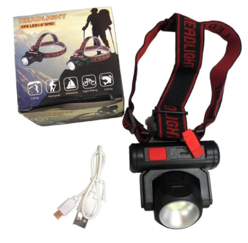 Налобний акумуляторний ліхтарик BAILONG BL-2001 з USB-зарядкою