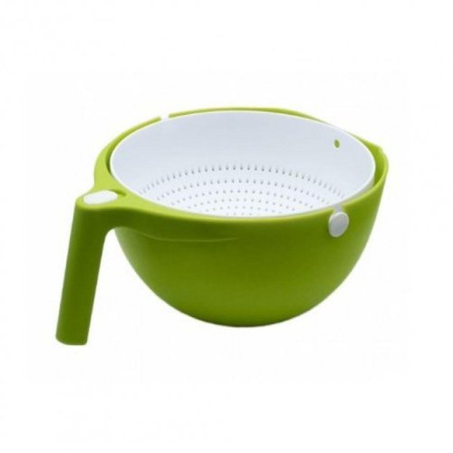 Універсальна миска-друшляк Mesh Strainer 2в1: силіконовий господарський кошик зі зливом