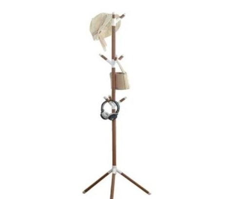 Вішалка-стійка для одягу New Choice тренога для передпокою, коричнева