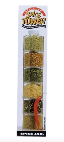 Акрилова Spice Tower: органайзер-башта для спецій з набором ємностей для приправ