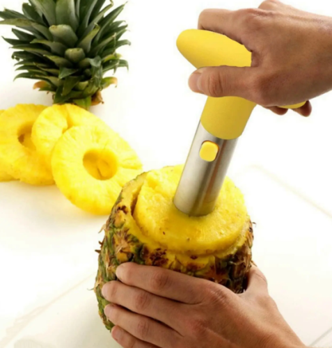 Ніж-слайсер для ананаса: кільця та вирізання серцевини, ананасорізка з нержавіючої сталі