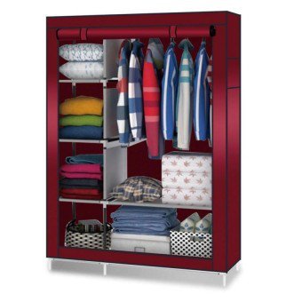 Складана тканинна шафа Storage Wardrobe 88105, 2 секції, 105×45×170 см