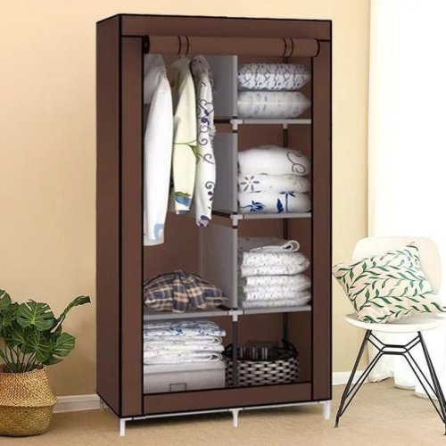 Складана тканинна шафа Storage Wardrobe 88105, 2 секції, 105×45×170 см