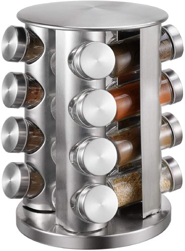 Карусель-набір для спецій Spice Carousel: обертова підставка + 16 баночок для приправ