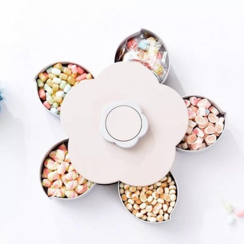 Менажниця-квітка для закусок і фруктів з підставкою для телефону, тарілка-цукерниця-органайзер