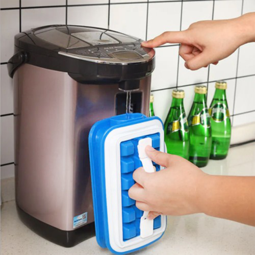 Герметична льодниця-форма Fill&Carry Without Spilla на 18 кубиків, контейнер для льоду