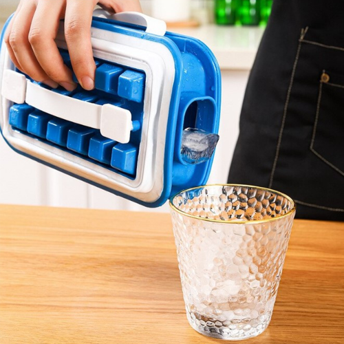 Герметична льодниця-форма Fill&Carry Without Spilla на 18 кубиків, контейнер для льоду