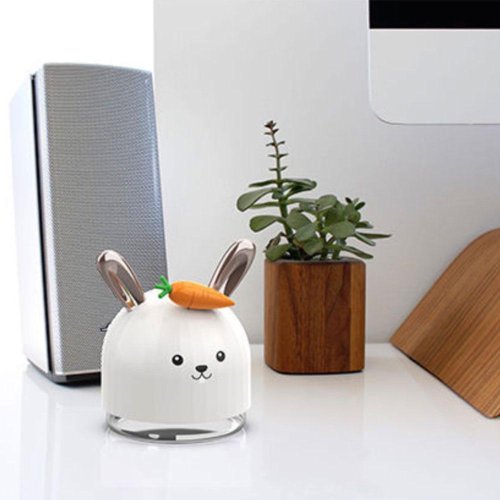 Ультразвуковий аромазволожувач USB міні «Зайчик з морквою» з нічником (аромадіфузор)