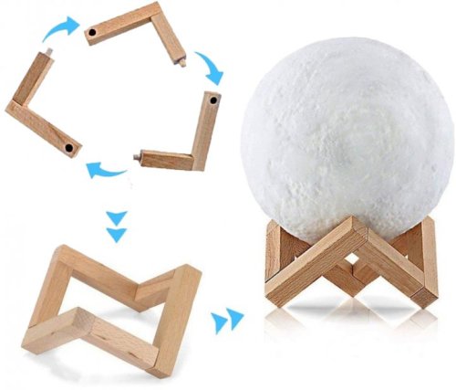 Настільний 3D світильник-нічник «Місяць» Magic 3D Moon Lamp