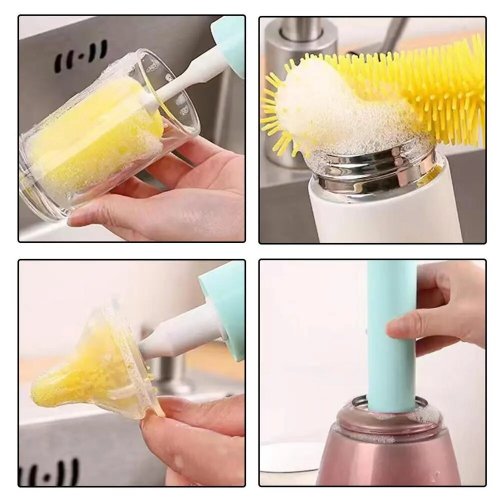 Бездротова електрощітка-йорж Cup Cleaning Brush для миття посуду, насадки, USB-зарядка