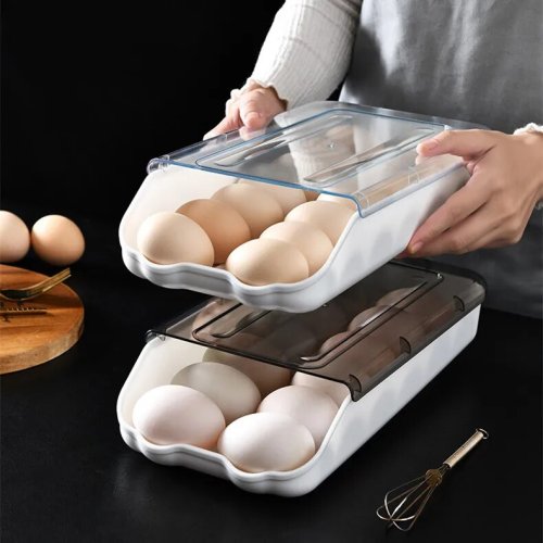 Контейнер-лоток EGG TRAY для зберігання яєць, органайзер для холодильника на 14 яєць