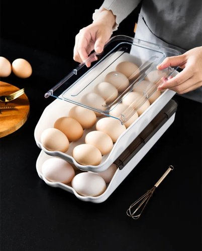 Контейнер-лоток EGG TRAY для зберігання яєць, органайзер для холодильника на 14 яєць