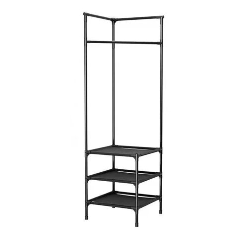 Кутова підлогова вішалка-стелаж Corner rack з поперечиною для вішалок у передпокій