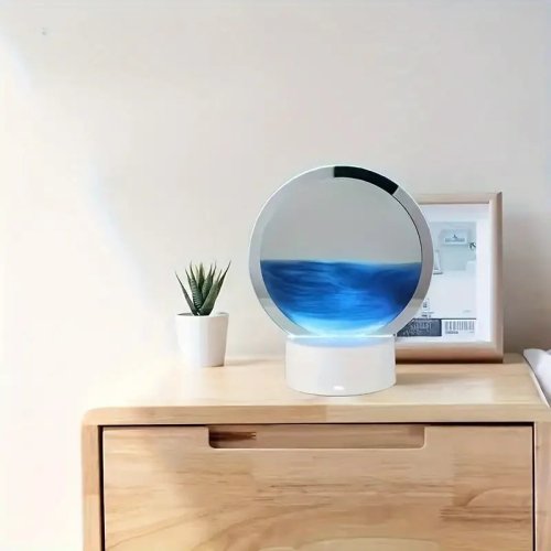 Настільна 3D пісочна картина-антистрес з підсвіткою «Піщаний пейзаж», рухливий пісок