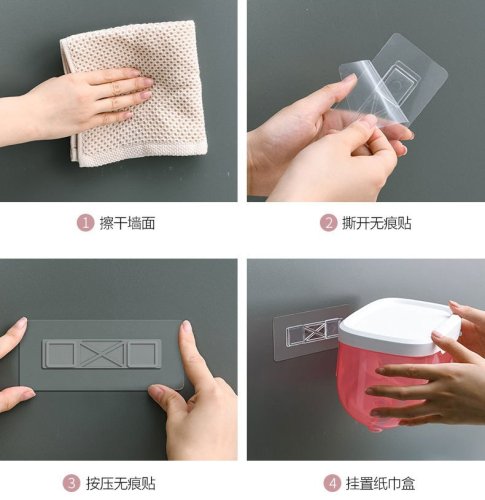 Водонепроникний пластиковий бокс-органайзер Tissue Box: тримач туалетного паперу/серветок з поличкою для ванної кімнати