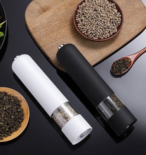 Електричний автоматичний млин для спецій: подрібнювач солі й перцю на батарейках