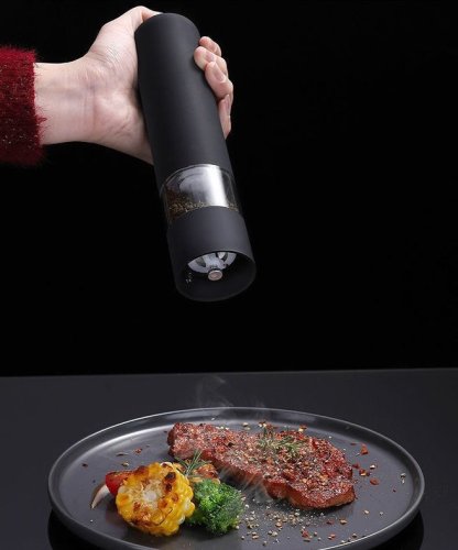 Електричний автоматичний млин для спецій: подрібнювач солі й перцю на батарейках