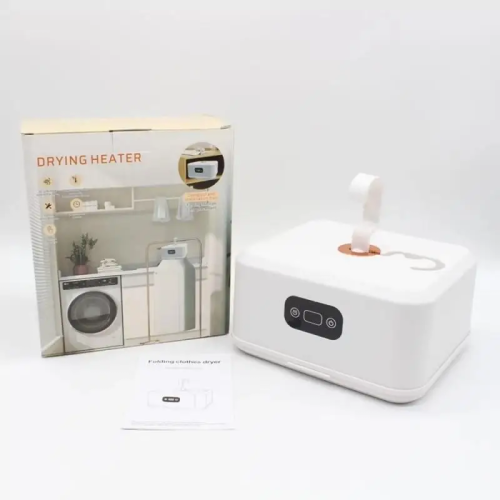 Портативна складна вертикальна електросушарка для одягу з таймером і захисним чохлом