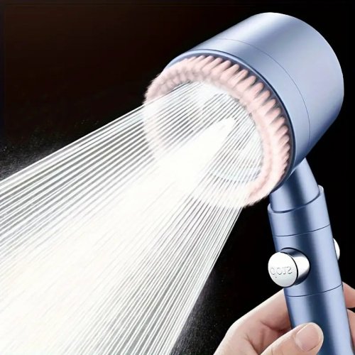 Душова лійка з фільтром і масажною щіткою, потужний напір води