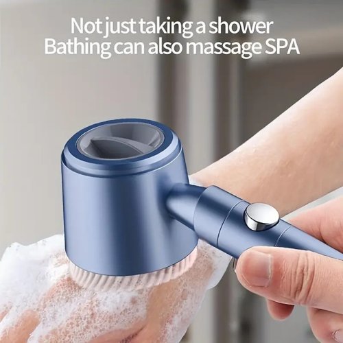 Душова лійка з фільтром і масажною щіткою, потужний напір води