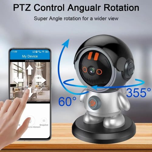 Відеоняня Wi‑Fi з нічним баченням — бездротова IP-камера для дому з датчиком руху