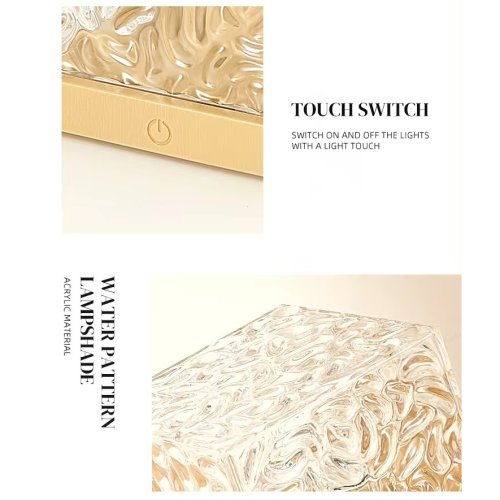 Настільний RGB світильник-нічник USB з проекцією хвиль «ефект води» та пультом ДК