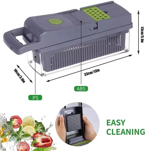 Мультислайсер Nicer Dicer 25-в-1: універсальна овочерізка-терка з контейнером, 25 предметів