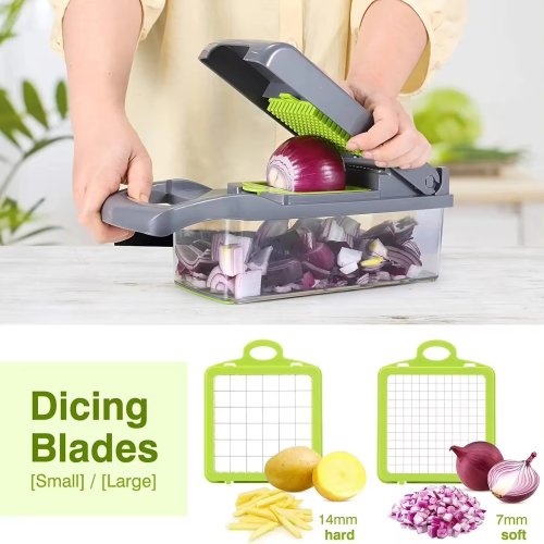 Мультислайсер Nicer Dicer 25-в-1: універсальна овочерізка-терка з контейнером, 25 предметів