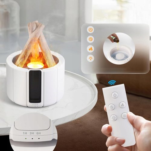 Зволожувач-дифузор Flame Light з ефектом полум’я, підсвічуванням і пультом LY-651