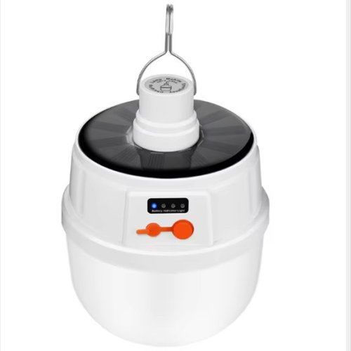 Аварійна акумуляторна лампа-світильник з гачком, сонячна зарядка, IP65 (2022)