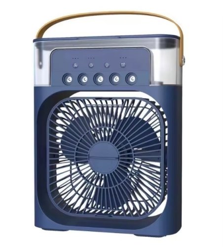 Настільний міні вентилятор-кондиціонер Air Cooler Fan зі зволожувачем і відсіком для льоду