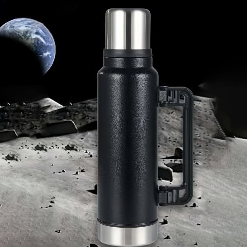 Туристичний термос Vacuum Flask 970 з чашкою, нержавіюча сталь, 1400 мл