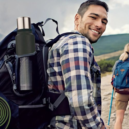 Туристичний термос Vacuum Flask 970 з чашкою, нержавіюча сталь, 1400 мл