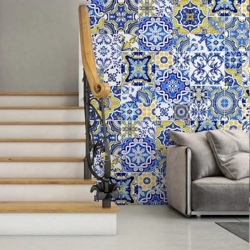 Самоклеюча кухонна плівка «Орнамент» 60×200 см для будь-яких поверхонь, східний візерунок