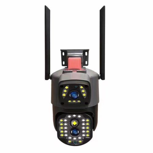 Вулична бездротова IP-камера V380 Wi‑Fi з двома об’єктивами 4MP+4MP та віддаленим доступом