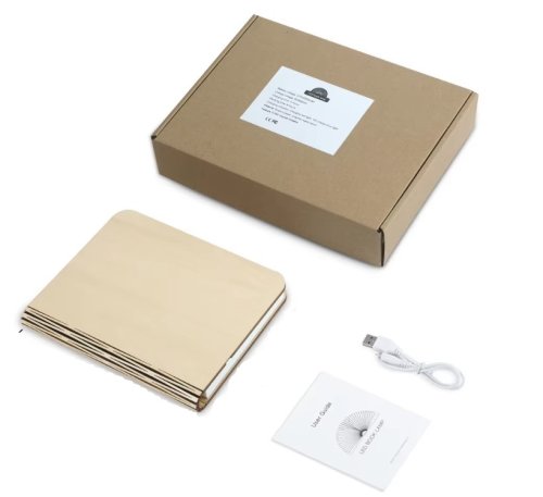 Складана LED лампа-книга з акумулятором 14,5×10,5×2,5 см, нічник зі змінною яскравістю