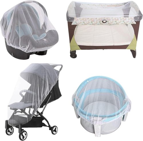 Універсальна москітна сітка для дитячого візка: захист від комарів для люльок і манежів