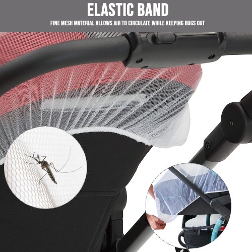 Універсальна москітна сітка для дитячого візка: захист від комарів для люльок і манежів