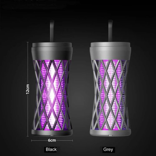 Електрична лампа-пастка від комарів TX-WD02, портативна, з підсвічуванням та акумулятором