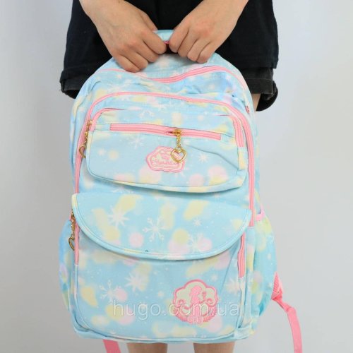 Шкільний рюкзак для дівчинки «Принцеса» 43×20×31 см, яскраво-рожевий портфель NA 3