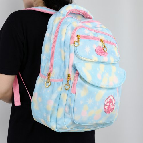 Шкільний рюкзак для дівчинки «Принцеса» 43×20×31 см, яскраво-рожевий портфель NA 3