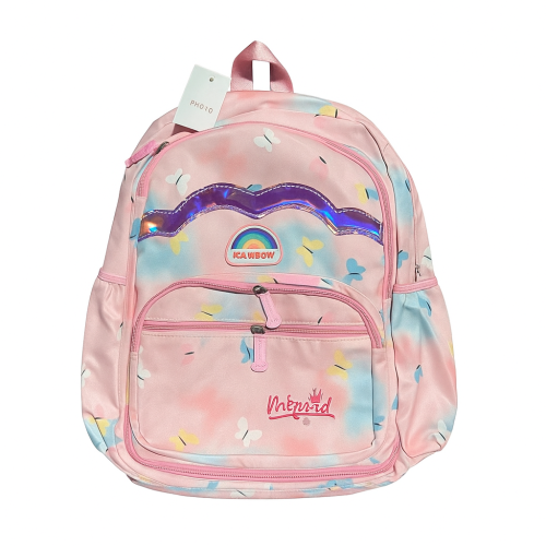 Дитячий шкільний рюкзак-портфель Rainbow NA-4 для дівчаток, рожевий, веселка