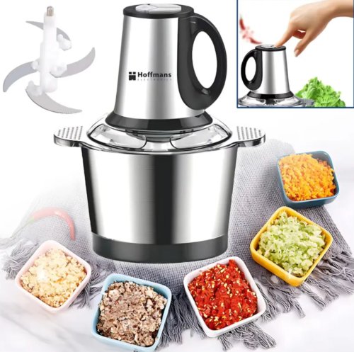 Електричний чоппер Hoffmans Electronics HM-8829 1800Вт, металева чаша 3,5 л, універсальний подрібнювач