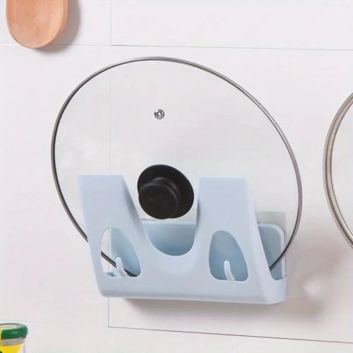 Компактна настінна підставка-органайзер для кришок каструль Multifunctional Storage Pot Cover Rack